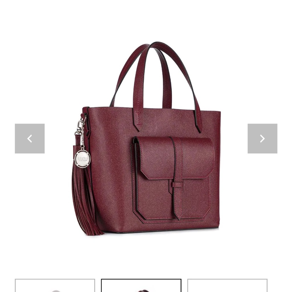 NWT Turkish Handmade Burgundy Tote Bag - Picture 4 of 7